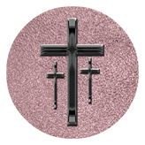 DAROUND 517 BK SH OR Black 3 Crosses Shimmer Orchid Background